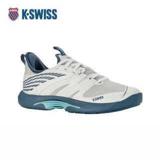 【K-SWISS】輕量進階網球鞋 SPEED TRAC 運動 匹克球 男鞋 白藍色 07392-161-M