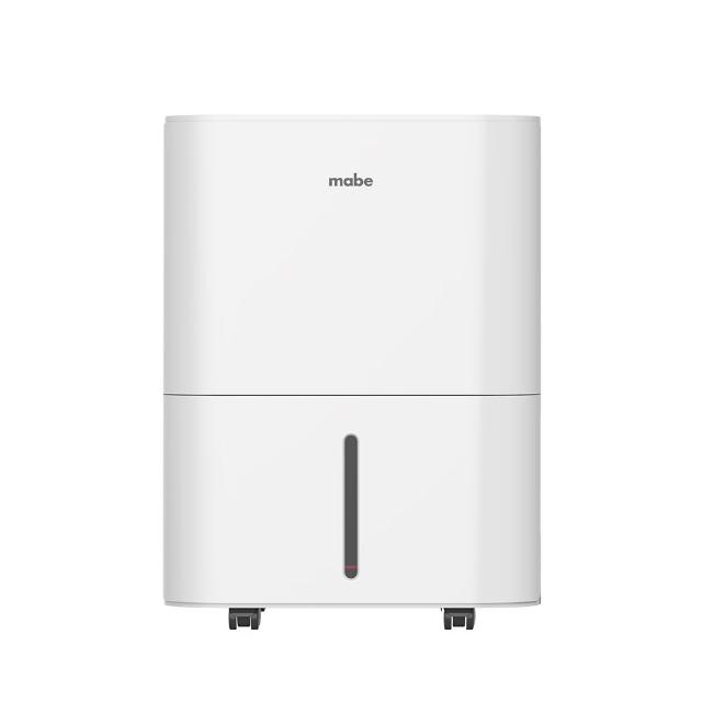 Mabe 美寶 MDER50LW 除濕機，配備一般濾網與插頭式設計，日除濕量達25L，適合16-30坪空間使用。具備滿水提醒、預約功能及連續除濕模式，2級能效省電耐用。全機1年原廠保固，壓縮機及冷媒管路延長至3年保證（以保證書為準）。全新產品，提供正常使用下之故障維修服務，購買憑證請妥善儲存。