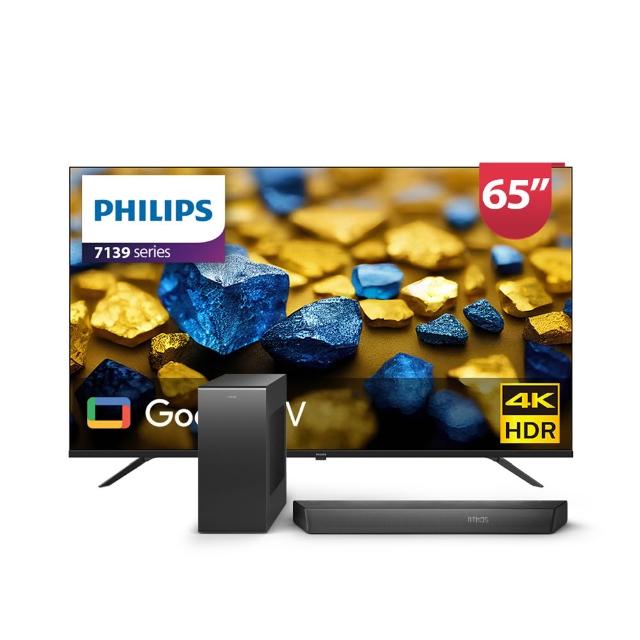 【Philips 飛利浦】65型4K Google TV 智慧顯示器(65PUH7139)