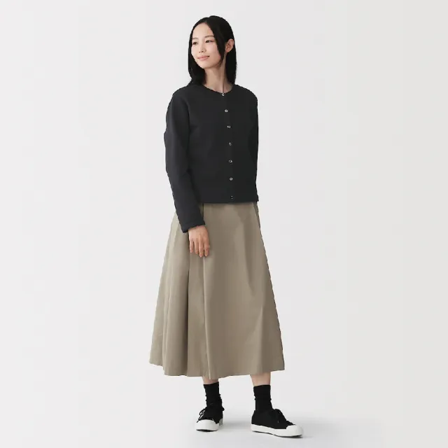 【MUJI 無印良品】女裏毛開襟衫(柔白/黑色/淺黃/摩卡棕)