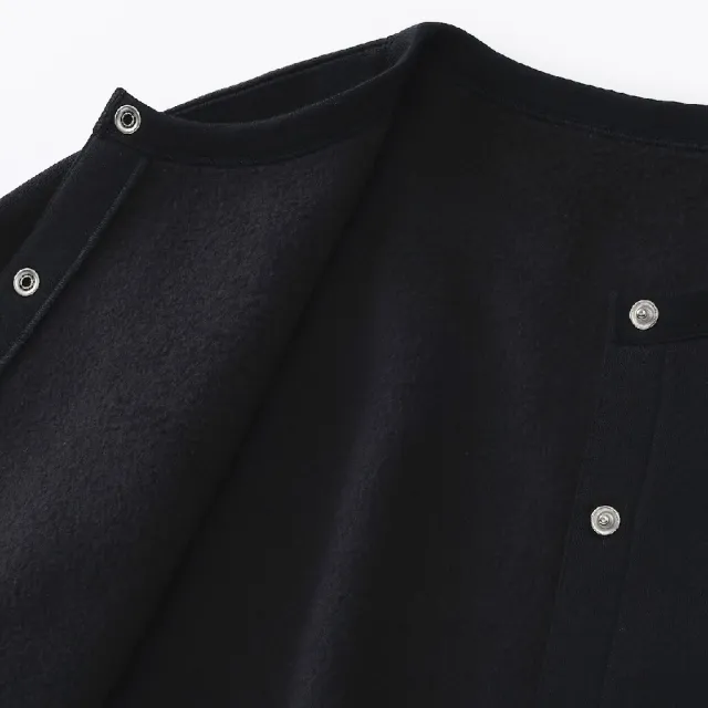 【MUJI 無印良品】女裏毛開襟衫(柔白/黑色/淺黃/摩卡棕)