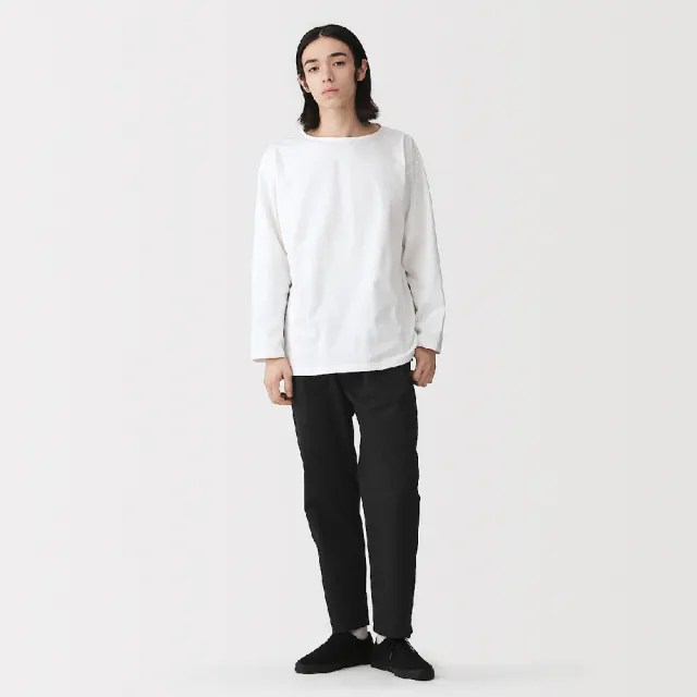 【MUJI 無印良品】男水洗棉舒適長褲(灰色/深灰/黑色/象牙白/米色/煙燻綠)