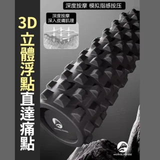 【Michael Fitness 麥克健身】實心60D高硬度瑜珈柱 45cm 滾筒 瑜珈滾筒 3D瑜珈滾輪 深層滾筒 肌筋膜放鬆
