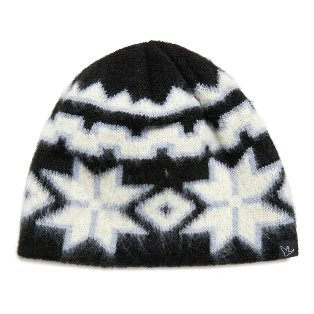 【Mark Gonzales】北歐風雪花毛帽-灰藍色