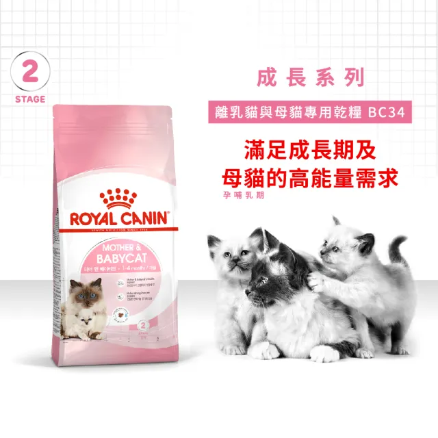 【ROYAL 法國皇家】離乳貓專用飼料 BC34 4KG(貓乾糧 貓飼料 免疫力 腸胃 孕母貓 坐月子)
