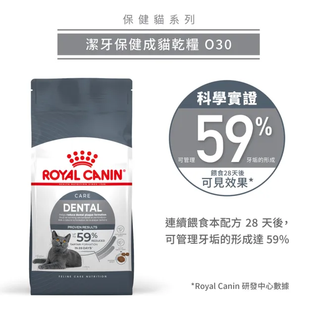 【ROYAL 法國皇家】潔牙保健成貓專用飼料 O30 1.5KG(貓乾糧 貓飼料 管理牙垢 實證有效 泌尿健康)