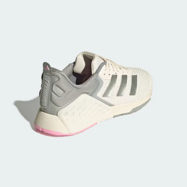 【adidas 愛迪達】Dropset 3 Trainer W 女 訓練鞋 運動鞋 穩定 米灰粉(JR1678)