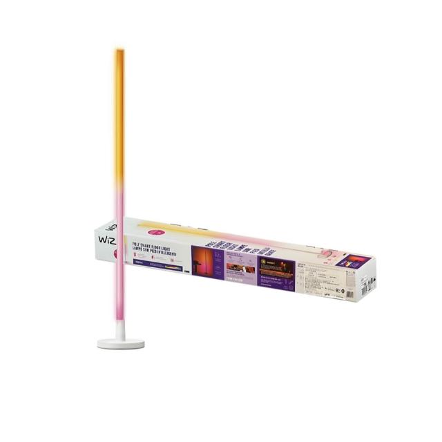 PHILIPS 飛利浦 WiZ 系列 LED全綵落地燈 PW016，具備雙色光效與 APP 設定功能，可自由調整燈光色彩與亮度，打造舒適居家氛圍。此款立燈採用高品質 LED 燈泡，節能耐用，適合現代家居使用。