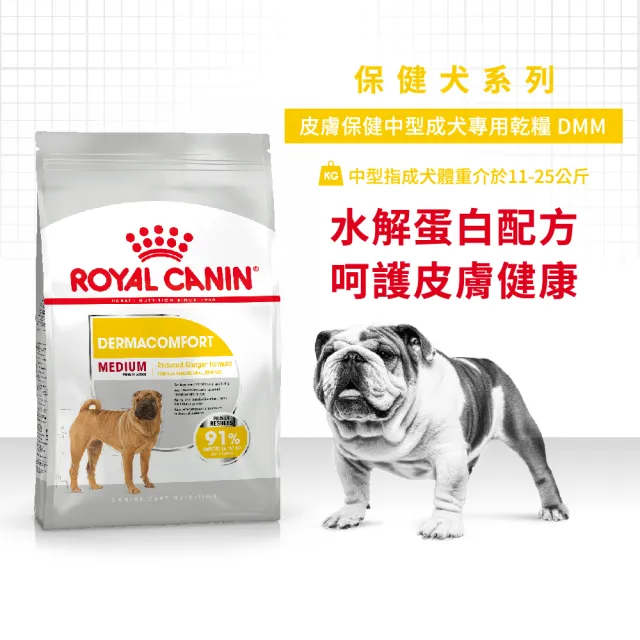 【ROYAL 法國皇家】皮膚保健中型成犬乾糧 DMM 3KG(狗乾糧 狗飼料)