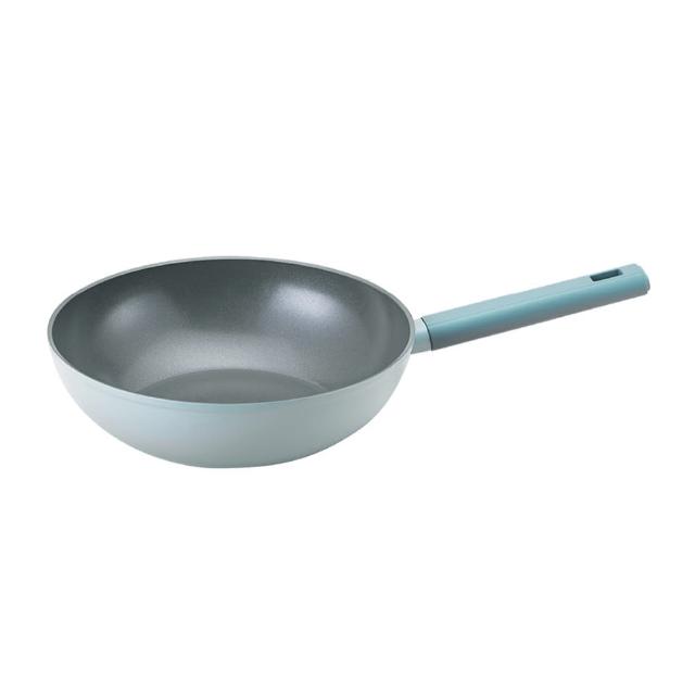 【LocknLock 樂扣樂扣】官方直營 ECO BLUE鍛造陶瓷不沾IH炒鍋28cm (IH可用鍋)