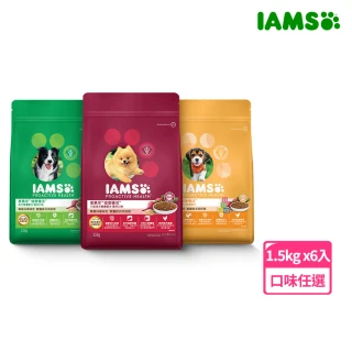 【IAMS愛慕思】健康優活 狗乾糧 1.5kg? 六入組 寵物/狗飼料/狗食(小型成犬營養配方 雞肉口味)