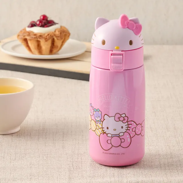 【HELLO KITTY】造型彈跳保溫杯第二代500ml-兩色可選 KT-T500