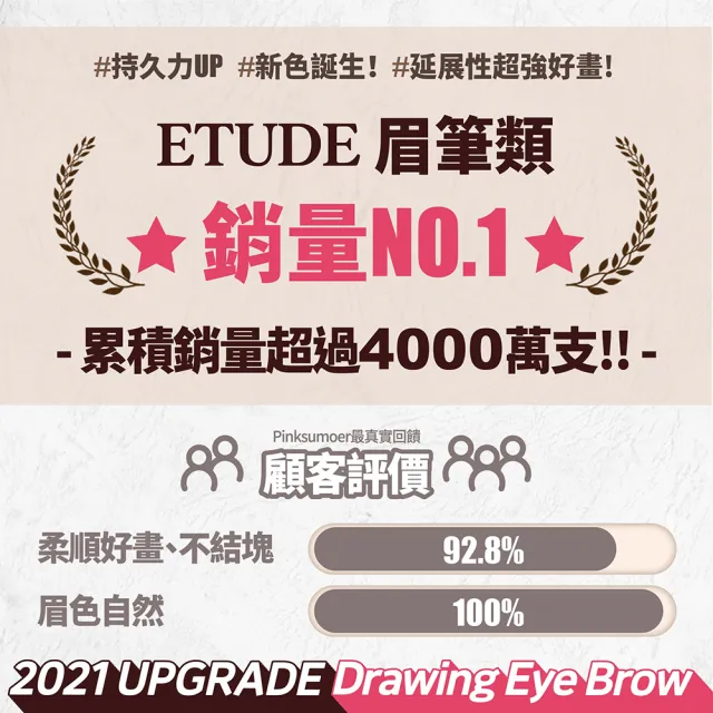 【ETUDE】官方直營 素描高手造型眉筆(8入組)