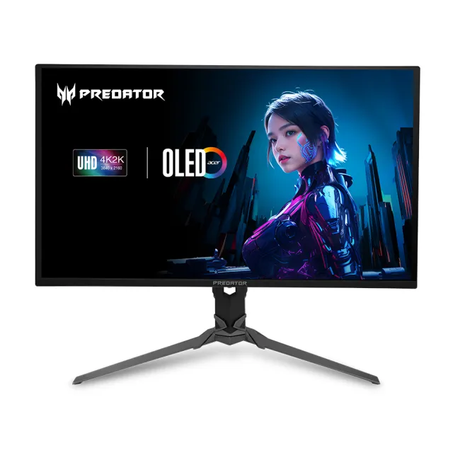 【Acer 宏碁】X32 V2 32型 4K 16:9 165Hz 電競螢幕(高低升降旋/喇叭/HDR400/0.03ms/QD-OLED)