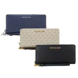 【Michael Kors】JET SET荔枝紋/滿版手掛式長夾(多色選)
