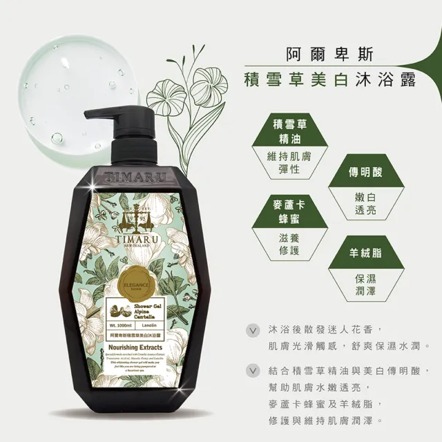 【Timaru 堤瑪露】草本植粹香氛沐浴組1000mlx6(任選-薰衣草/積雪草/草本沁涼/茶樹)