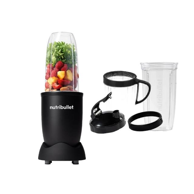 【nutribullet 紐粹樂】900瓦Pro強效營養瞬萃果汁機NB-201(尊爵黑/附兩款隨行杯/調理機)