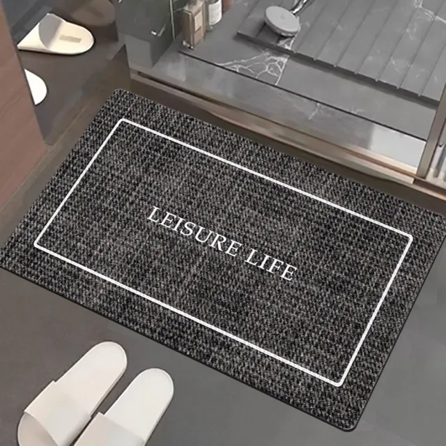 【嵐楓居家】4入奈米絨面軟式硅藻土吸水止滑地墊(踏墊/浴室.廚房地墊/速乾)