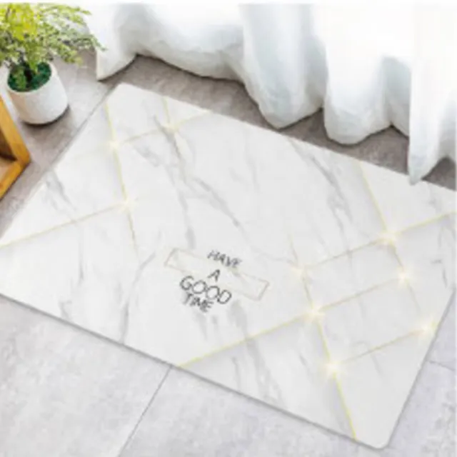 【嵐楓居家】4入奈米絨面軟式硅藻土吸水止滑地墊(踏墊/浴室.廚房地墊/速乾)