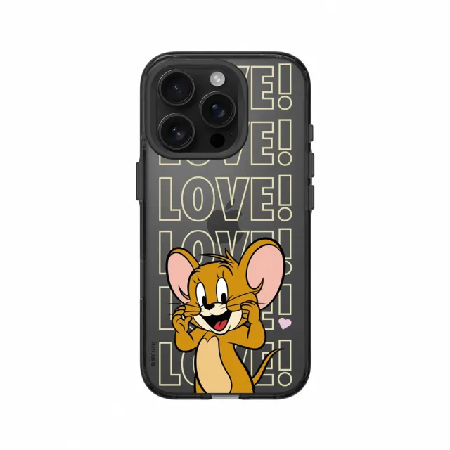 【RHINOSHIELD 犀牛盾】iPhone 16系列 Clear 抗黃化透明防摔手機殼/傑利鼠愛心(湯姆貓與傑利鼠)
