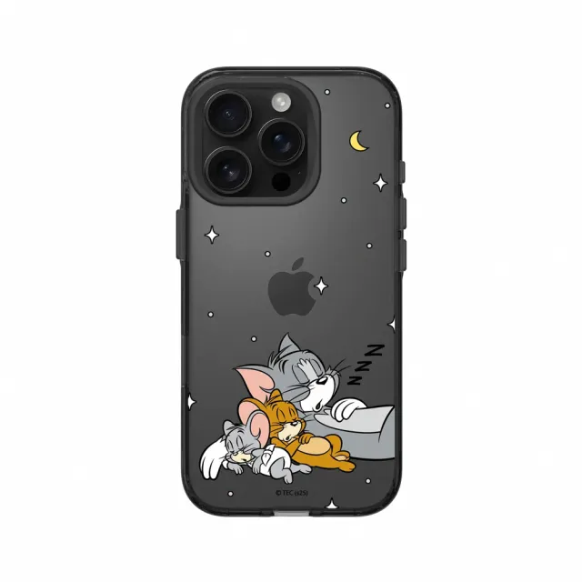 【RHINOSHIELD 犀牛盾】iPhone 15系列 Clear 抗黃化透明防摔手機殼/睡覺好夥伴(湯姆貓與傑利鼠)