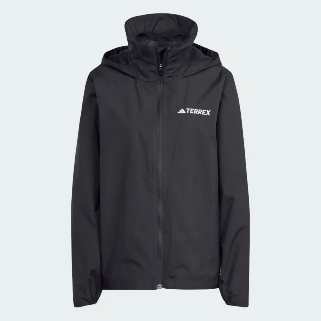【adidas 愛迪達】W Mt Ess 2l R J 女 連帽外套 防水 保暖 運動外套 防風 黑 亞版(JM8702)