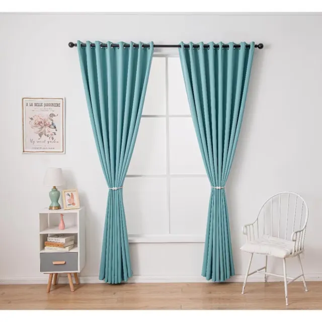 【BLACK PEACOCK 黑孔雀】純色遮光窗簾單片寬150*高130CM-1片入(遮光窗簾 半腰窗簾 門簾 風水簾 多色可選)