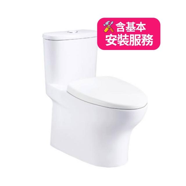 【CAESAR 凱撒衛浴】二段式省水單體馬桶/管距30(CF1394 基本安裝)