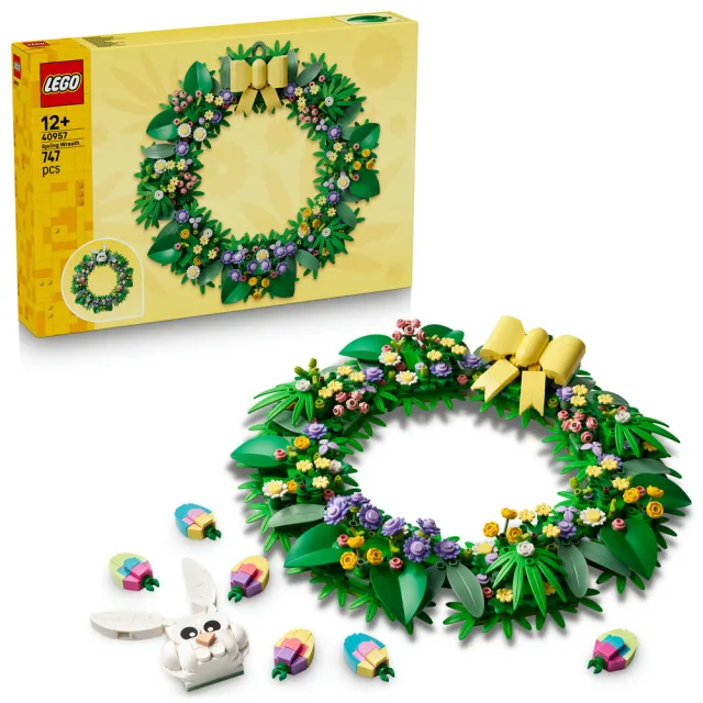 【LEGO 樂高】Iconic 40957 春季花圈(花圈 居家布置 玩具 禮物)