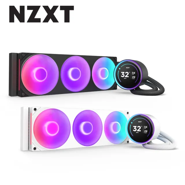 【NZXT 恩傑】Kraken Elite 360 RGB一體式水冷(6年保固/冷熱分艙/LCD螢幕/CPU散熱器/AIO)