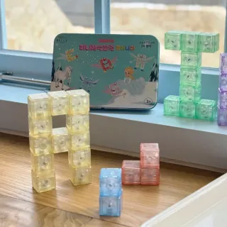 【Bellebaby】透明小磁吸積木-24顆入(STEAM教具/益智玩具/磁吸積木/磁力片/迷你積木)