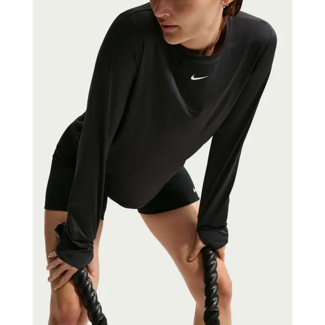 【NIKE 耐吉】長袖上衣 女 AS W NK ONE CLASSIC DF LS TOP 運動 休閒 Dri-FIT 黑(FN2802013)