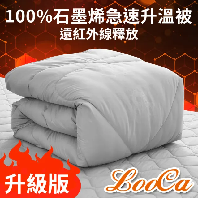 【LooCa】買1送1 獨家★台灣製100%石墨烯遠紅外線能量被(循環被/吸濕排汗/健康抑菌)