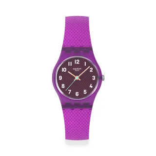 【SWATCH】MAGENTA WEAVE 經典手錶/女錶/瑞士製造 LV122 (25mm)