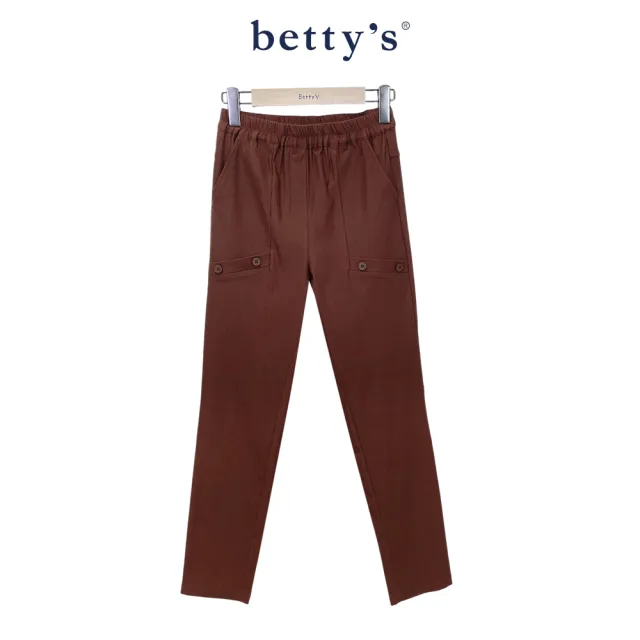 【betty’s 貝蒂思】素面鬆緊腰帶內刷毛長褲(共二色)