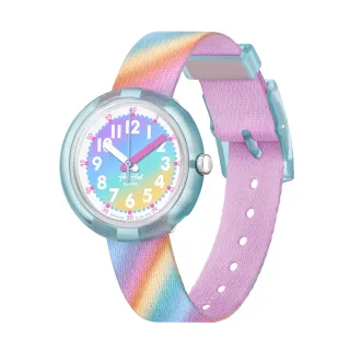 【Flik Flak】兒童手錶 LIQUID RAINBOW 兒童禮物/安全防水/瑞士製造 FPNP152 (31.85mm)