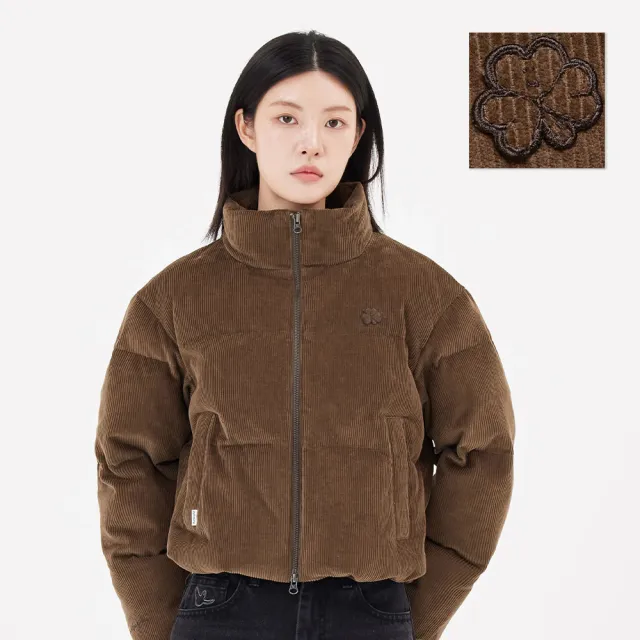 【Mark Gonzales】女裝 CLUV 燈芯絨短版 PADDED 外套-摩卡色