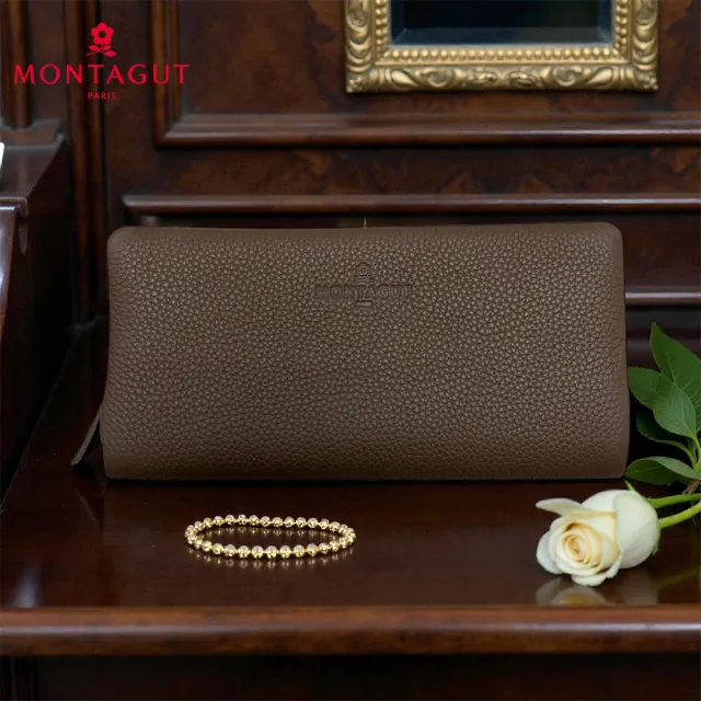 【MONTAGUT 夢特嬌】頭層牛皮女用皮夾 B08M16820109