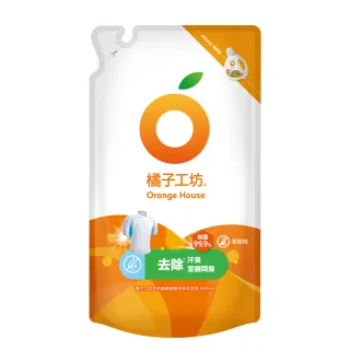 【橘子工坊】天然無香精制菌洗衣精補充包-去味除臭(650ml)