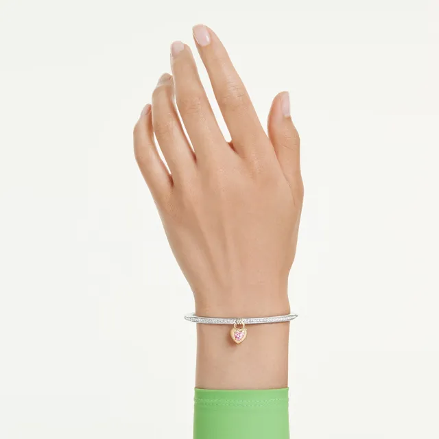 【SWAROVSKI 施華洛世奇】Idyllia 雙面愛心手鐲-尺寸M 618年中慶 推薦(5737266)