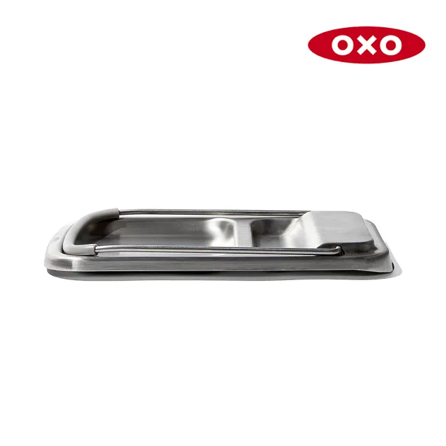 【OXO】直立式鍋蓋餐具架(維持檯面整潔 鑄鐵鍋蓋也適用 可折疊收納)
