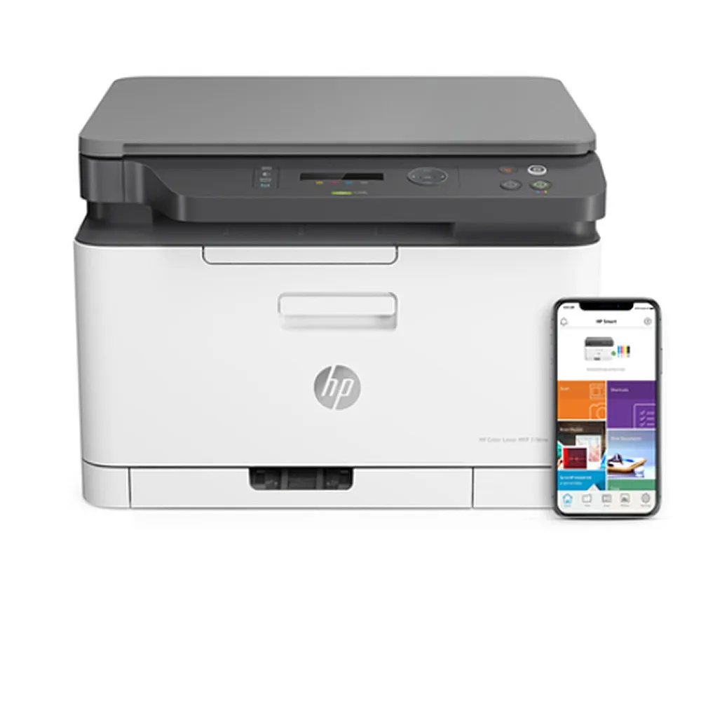 【HP 惠普】官方直營 Color Laser 178nw 三合一Wifi彩色雷射複合機(列印/影印/掃描/無線/乙太網路 4ZB96A)