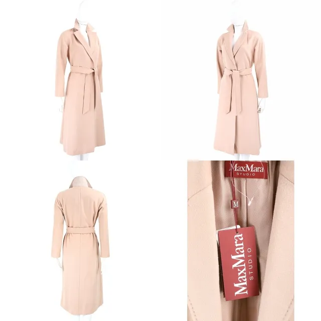 【MaxMara】100%羊毛 長袍式 綁帶大衣-5款可選(義大利精品)