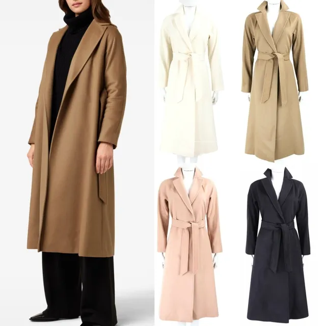 【MaxMara】100%羊毛 長袍式 綁帶大衣-5款可選(義大利精品)