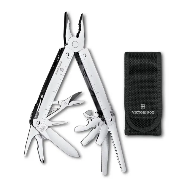 【VICTORINOX 瑞士維氏】Swiss Tool MX 工具鉗 115mm/26用/銀(3.0327.MN)