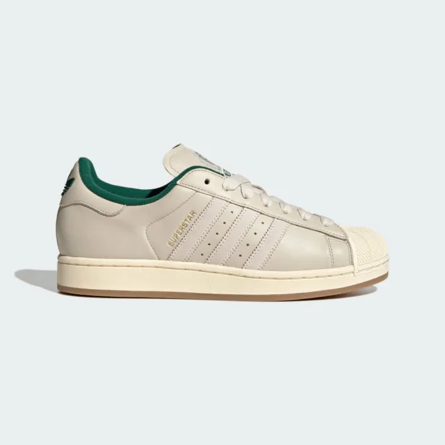 【adidas 愛迪達】Superstar II 男 休閒鞋 貝殼鞋 舒適 米 綠(JQ3216)