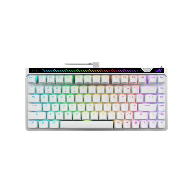 【ASUS 華碩】ROG Falchion Ace 75 HE 有線電競鍵盤 - 白色(ROG HFX V2 磁性軸)