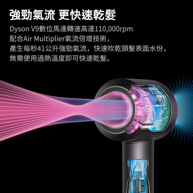 【dyson 戴森】V12 強勁智慧無線吸塵器 + HD08 吹風機 溫控 負離子(銀銅色) (超值組)