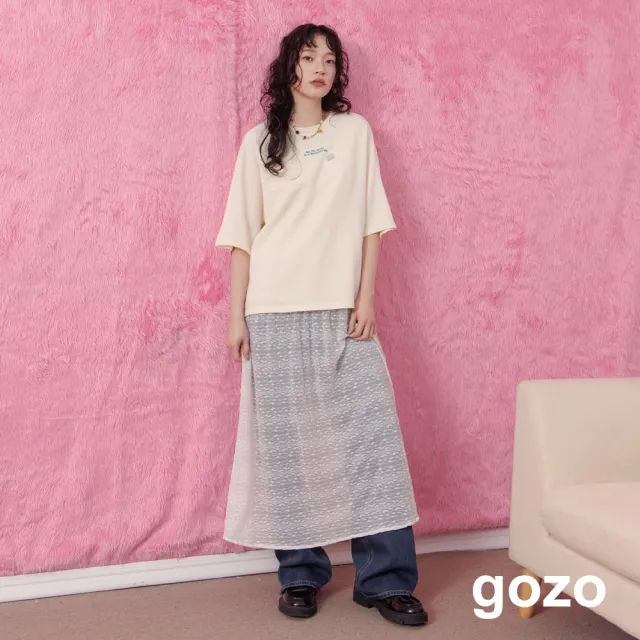 【gozo】透膚蕾絲☆搭背心洋裝(兩色)