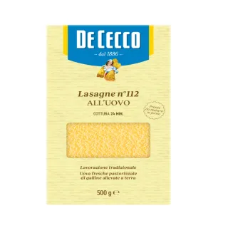 【DE CECCO 得科】得科雞蛋千層義大利麵500g